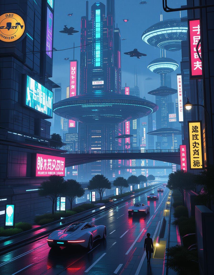 Futuristic City of Innovation and Progress