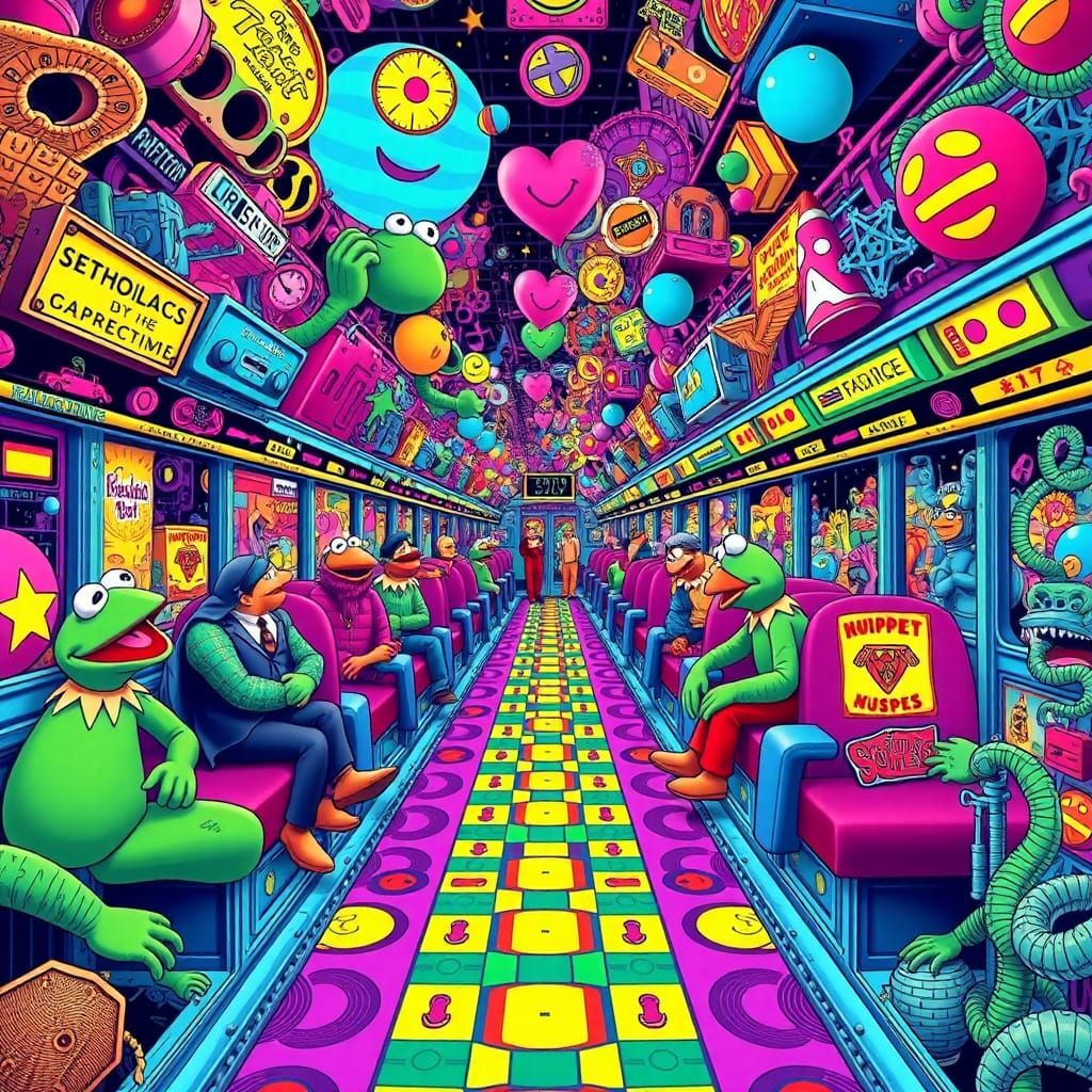 Psychedelic Maze: A Minimalist Math Hallucination