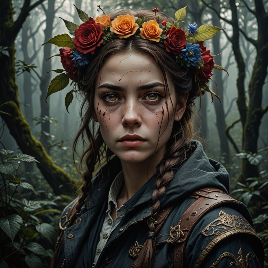 Emotional Contrast Fantasy Portrait Composition