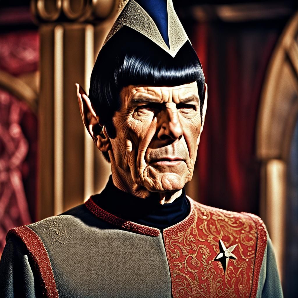 Spock as Medieval Jester on Starship Enterprise