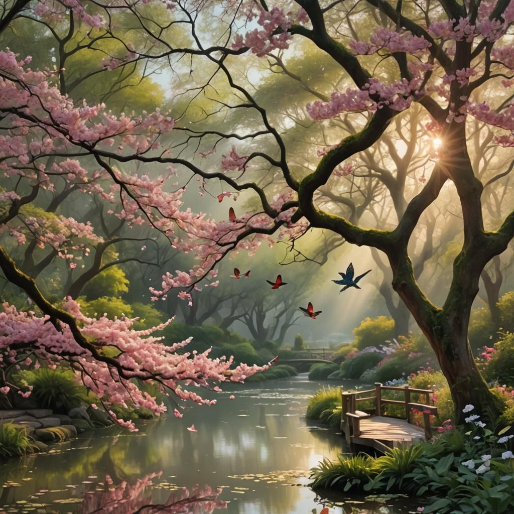 In a garden where whispers dance with the breeze,
Petals unfurl, kissed by the sun's gentle tease.
Where colors mingle i...