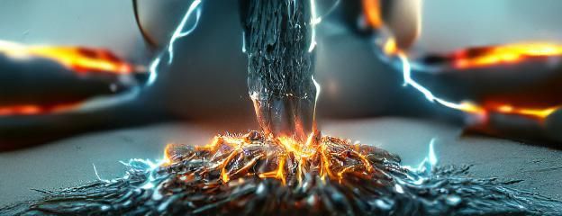 Electric Fire Birth: A Vibrant, Surreal Scene