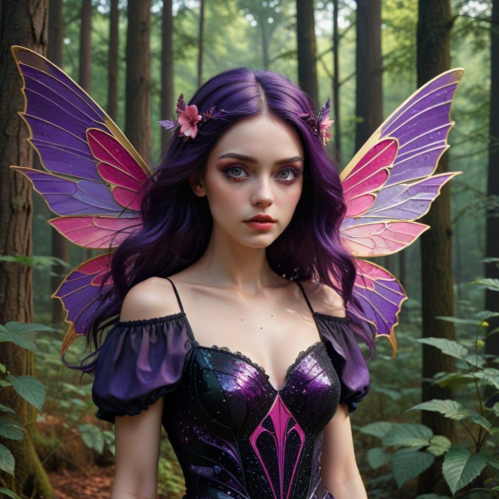 Gothic Fairy Goddess in Psychedelic Splendor