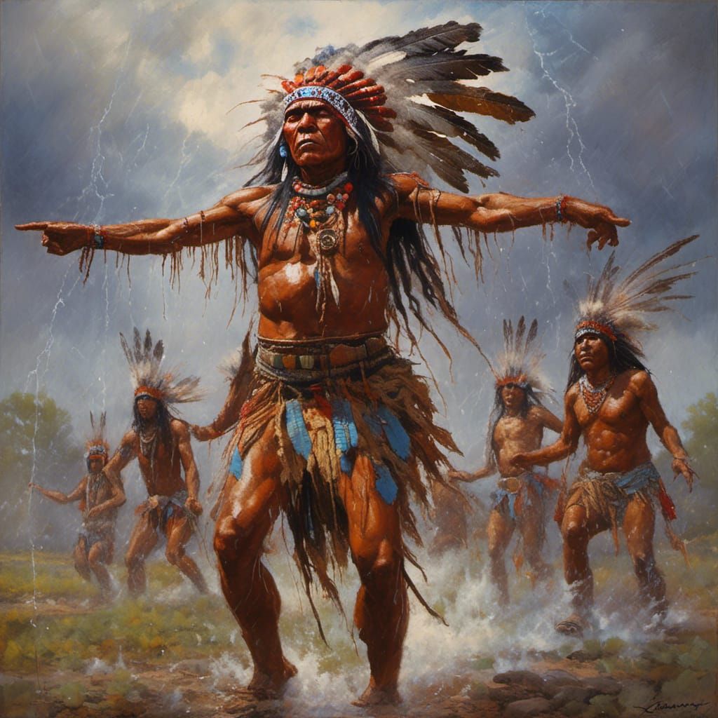 The Rain Dance Of The Thunder People Chief