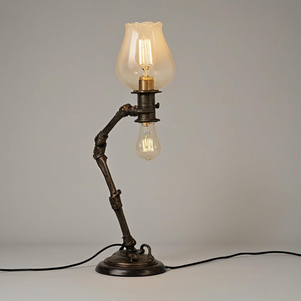 Protomouse Lamp in Style of Rodin and Schiele