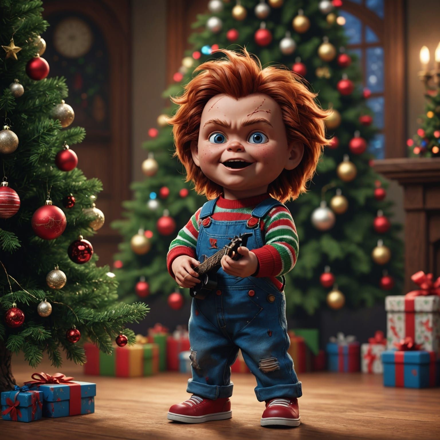 Chucky Sings Carols: Detailed Matte Painting
