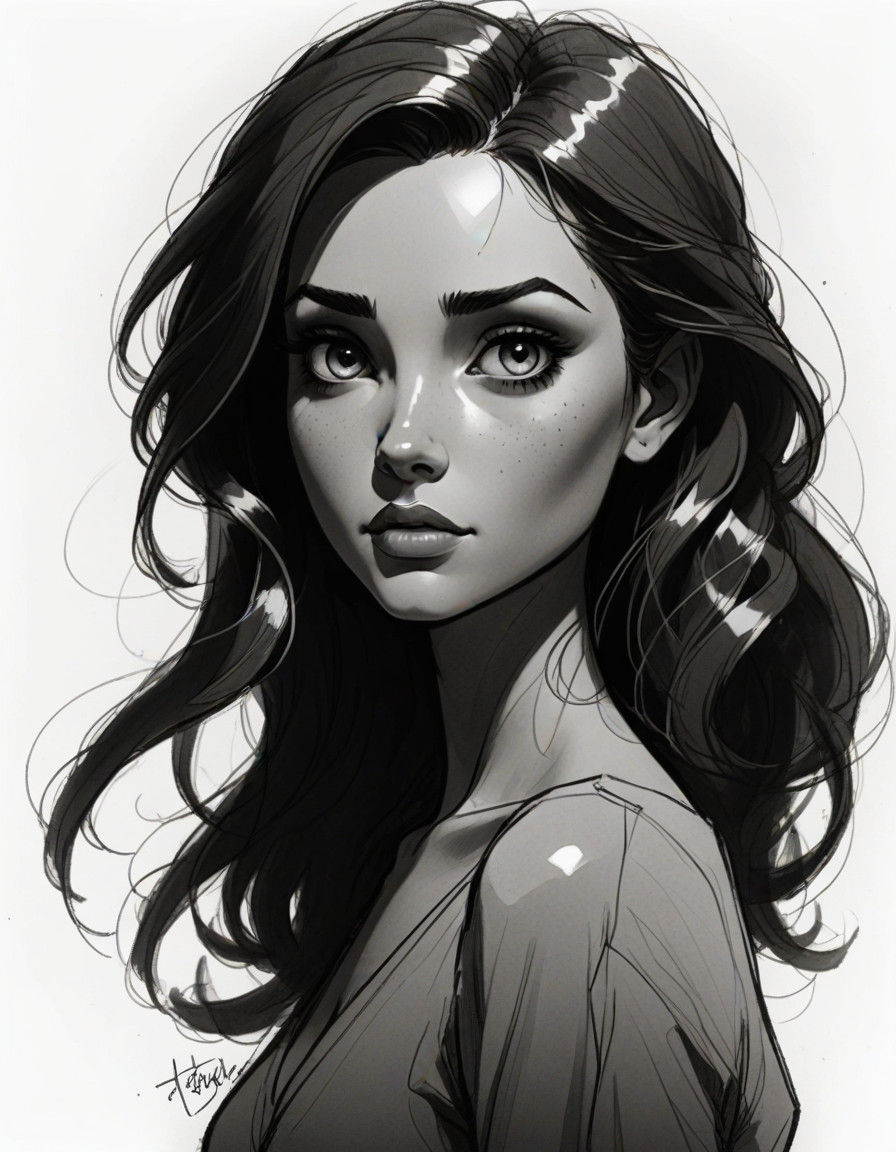 Glen Keane-Inspired Whimsical Portrait of a Young Girl