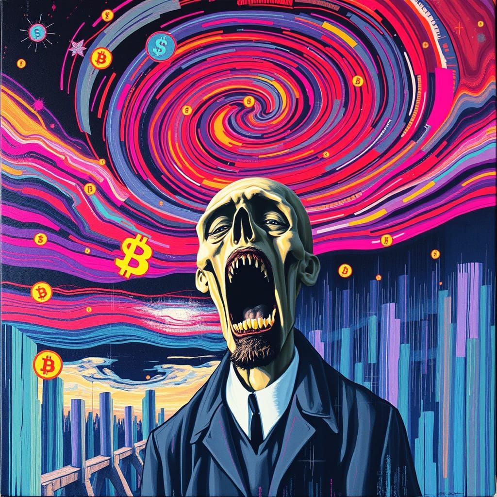 Futuristic Scream in Crypto Chaos