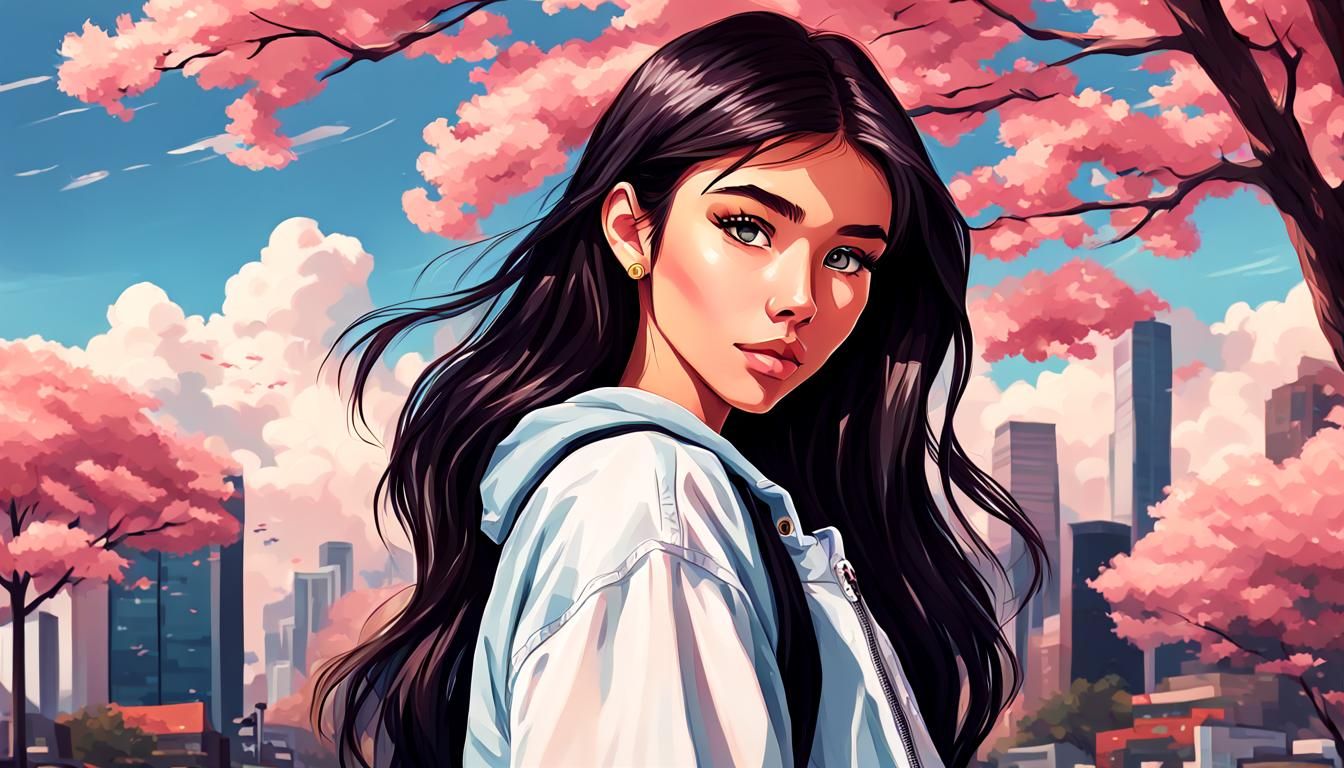 Madison Beer Portrait in Anime Style
