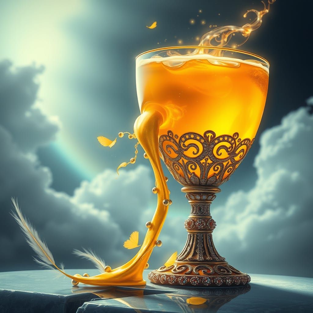 Divine Ambrosia in a Golden Chalice