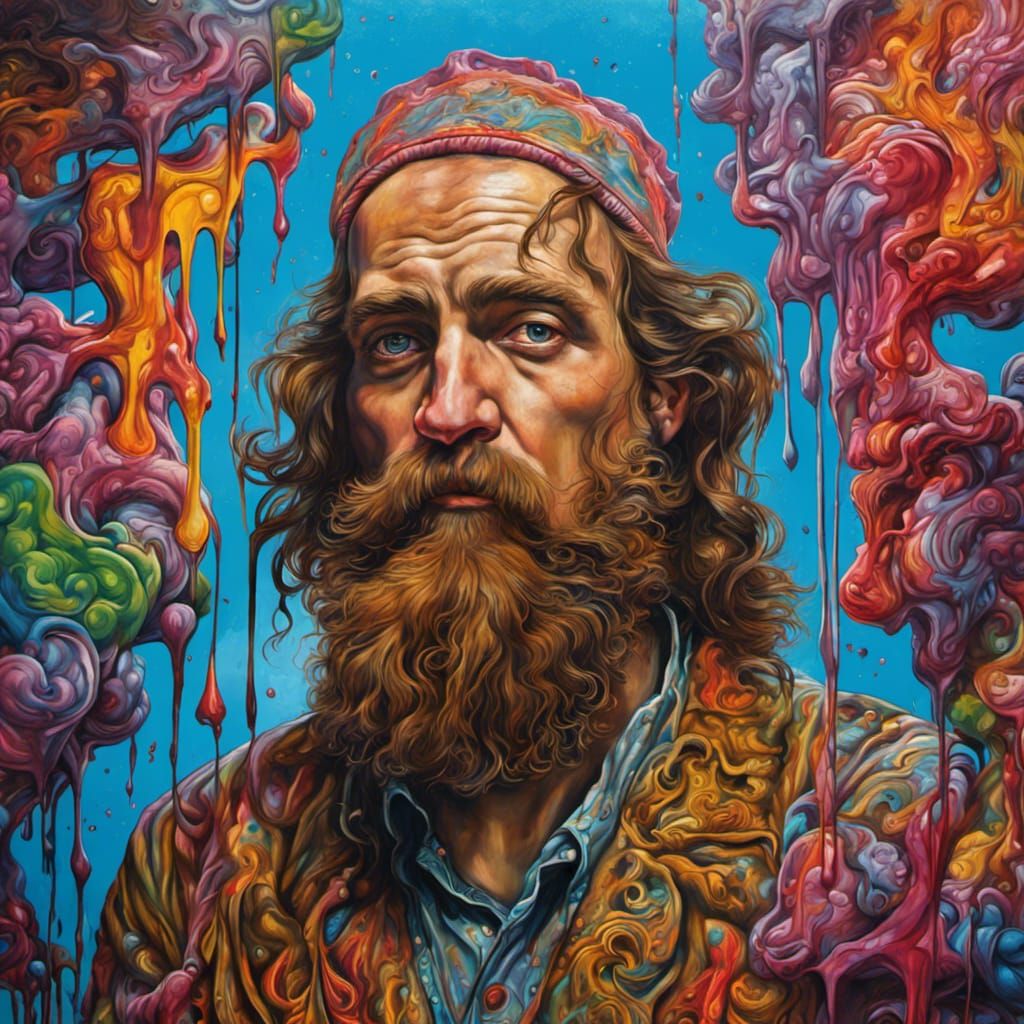 Graffiti Art in Pre-Raphaelite Style