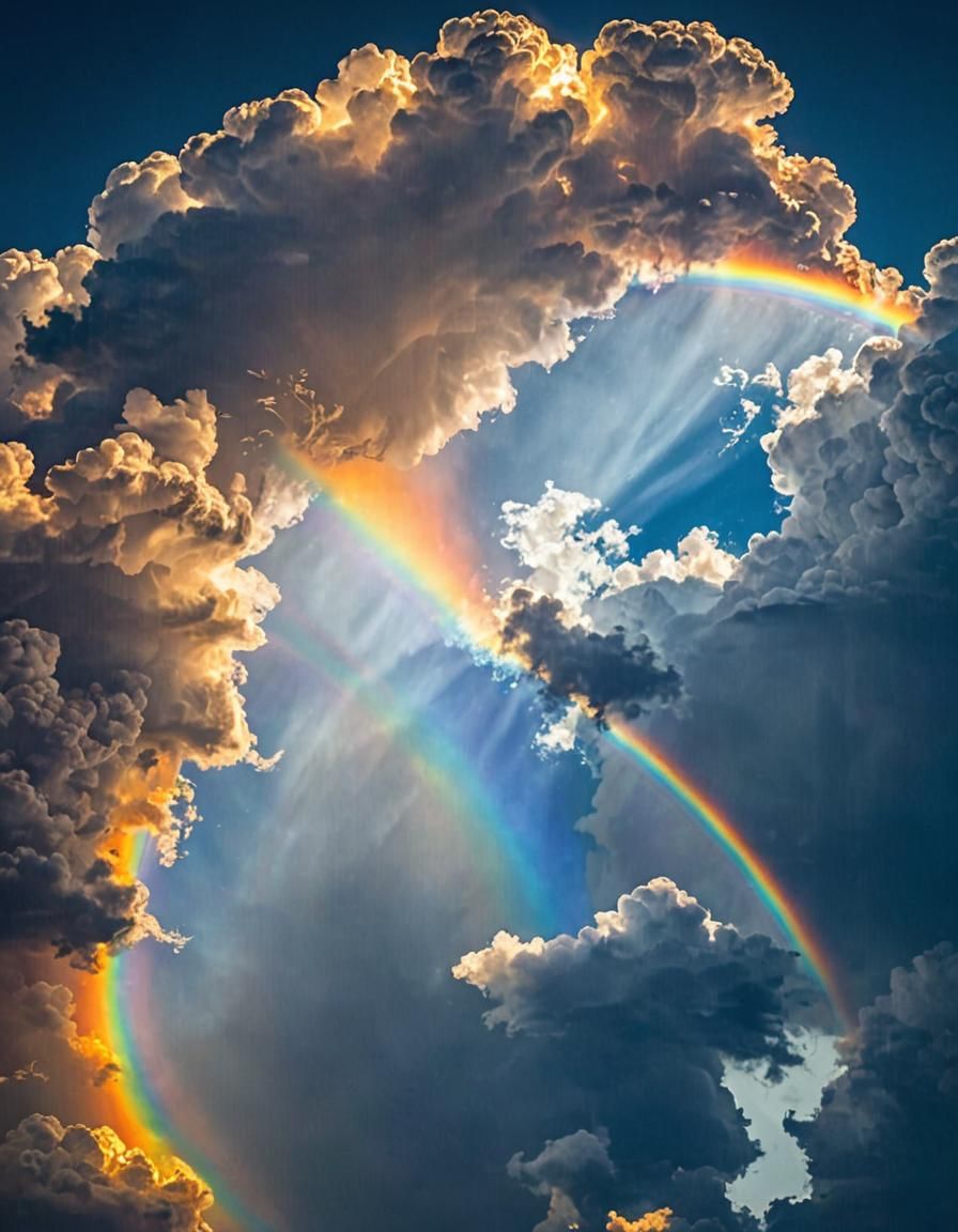 Rare Fire Rainbow Atmospheric Phenomenon