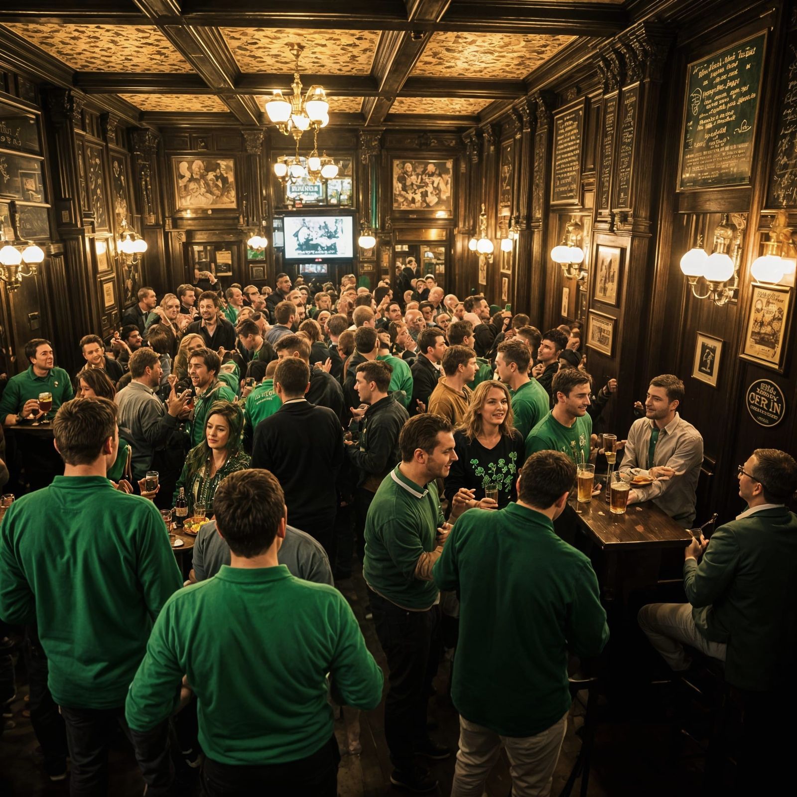 Joyful Dublin Pub Scene on St. Patrick's Day