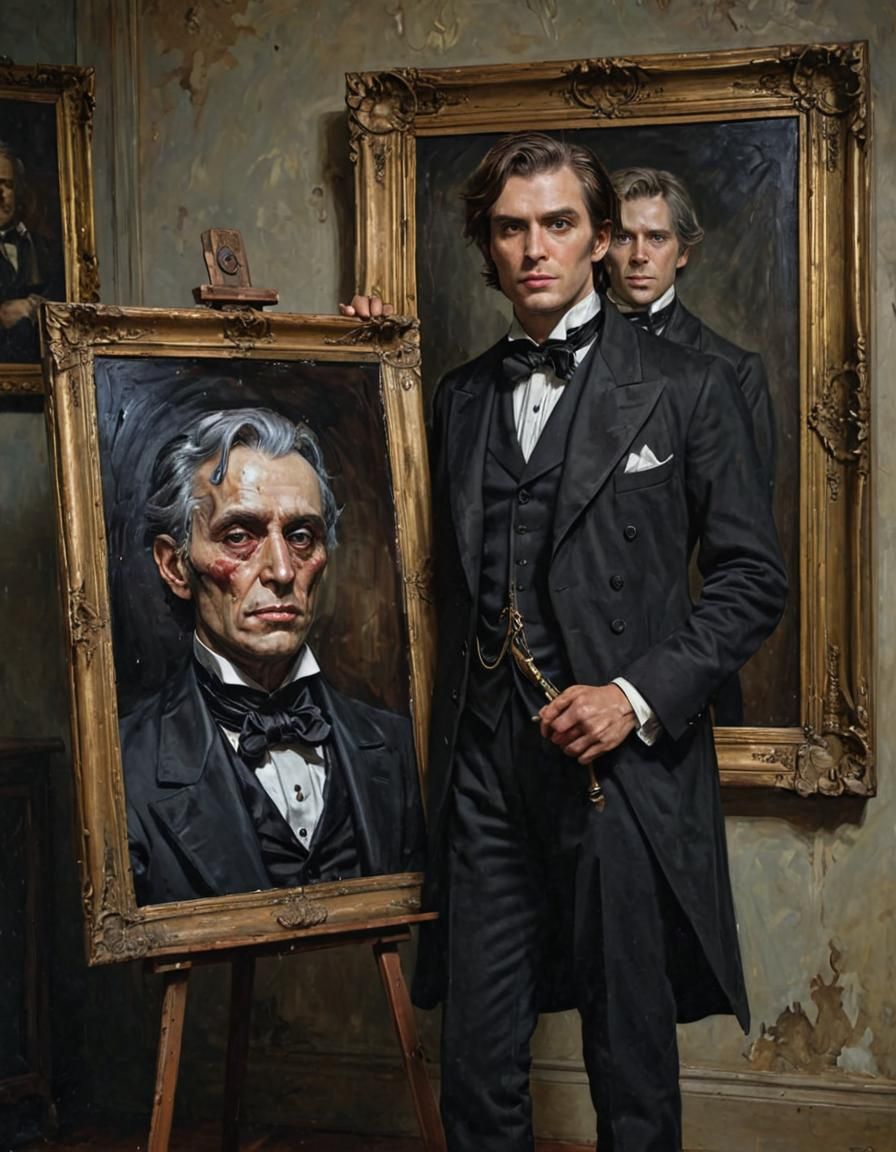Dorian Gray and His Sinister Portrait