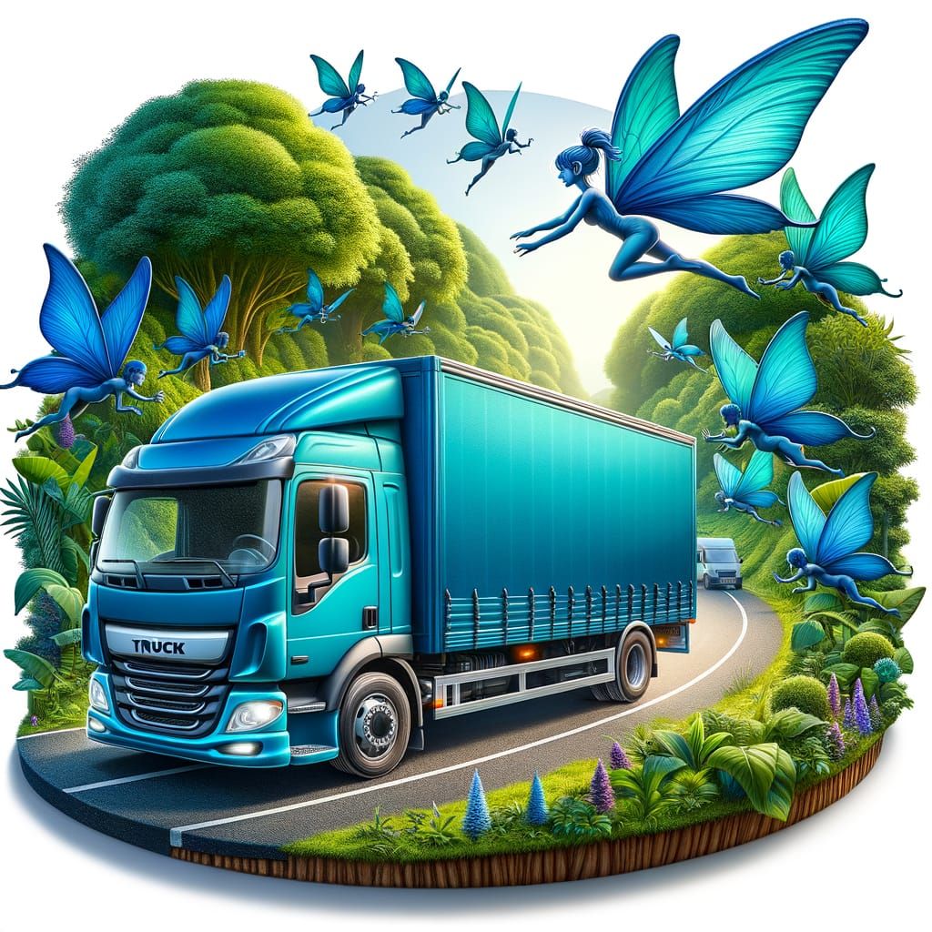 Fairies Drive Blue Truck to National Park
