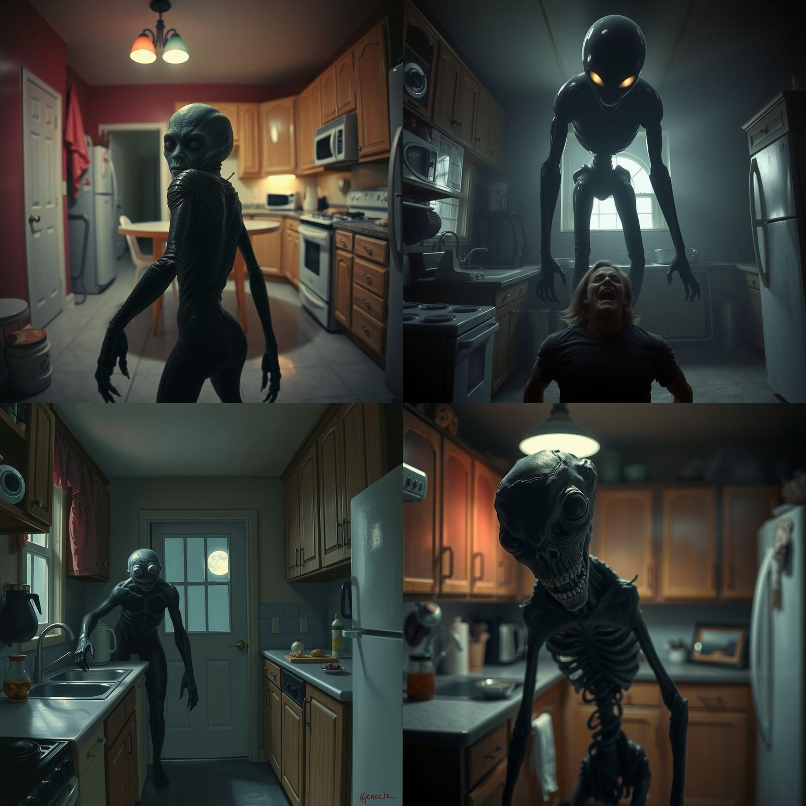 Horrific Nightmare Creature in Dreamland: Composite Photo