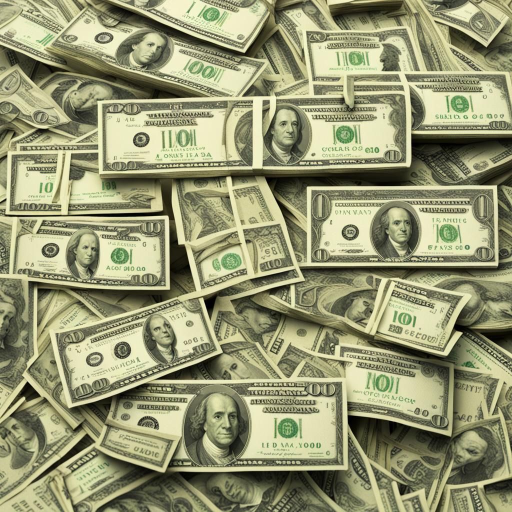 Detailed Close-Up of US Dollar Bills