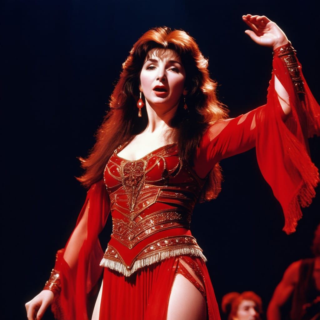 Kate Bush Performs Babooshka in Epic Red Armor