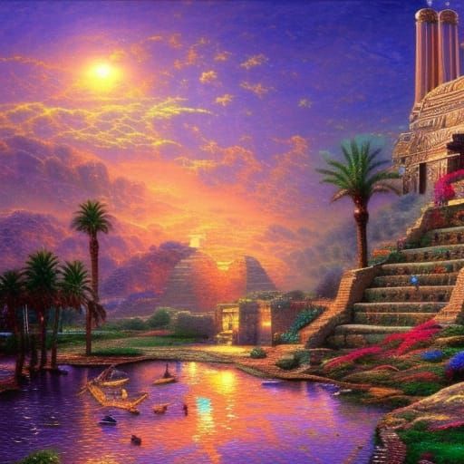 Magnificent Ancient Egypt Landscape in Detailed Matte Style