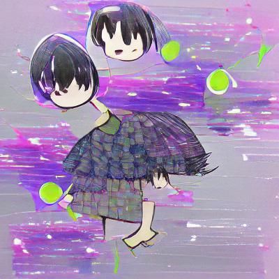 Abstract Geometric Shapes in Swirling Colors