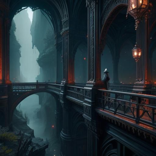 Melancholy Girl Lost in Thought: Matte Painting