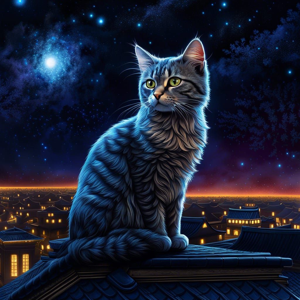 Mistigri cat ❤ Cat's day! 🥰💙🤍