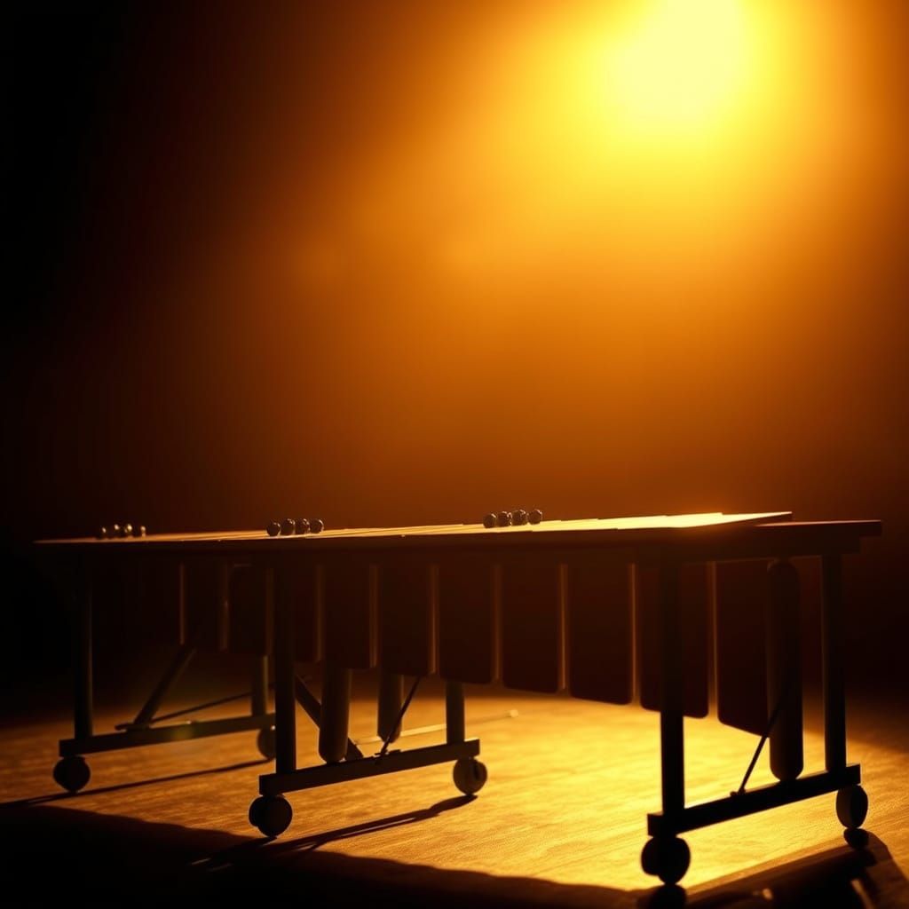 Golden Xylophone Ensemble in Moody Spotlight