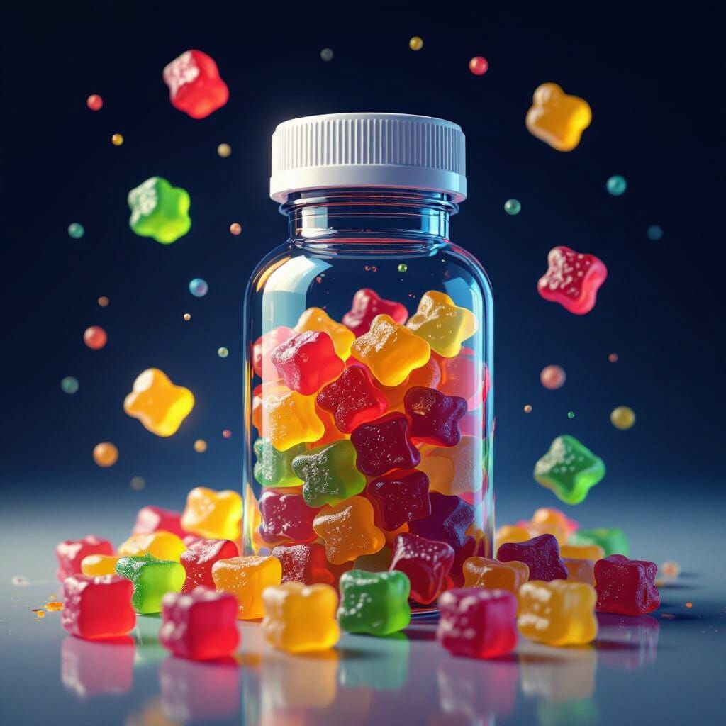 Bio XL Max ME Gummies Colorful Illustration