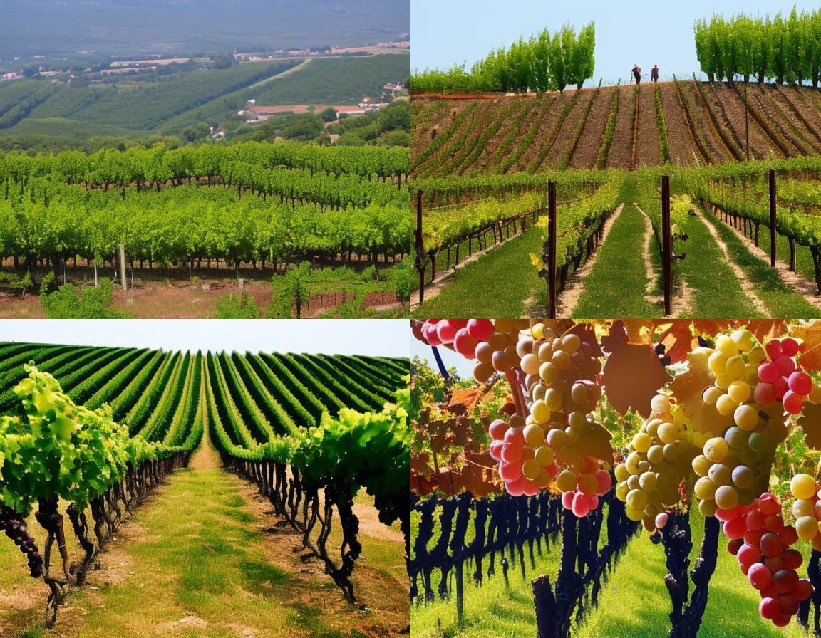Ripe Grapes in Bulgarian Vineyards