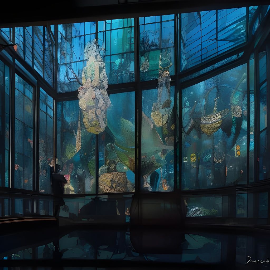 Epic Glass Box with Intricate Lighting, Photorealistic 8K