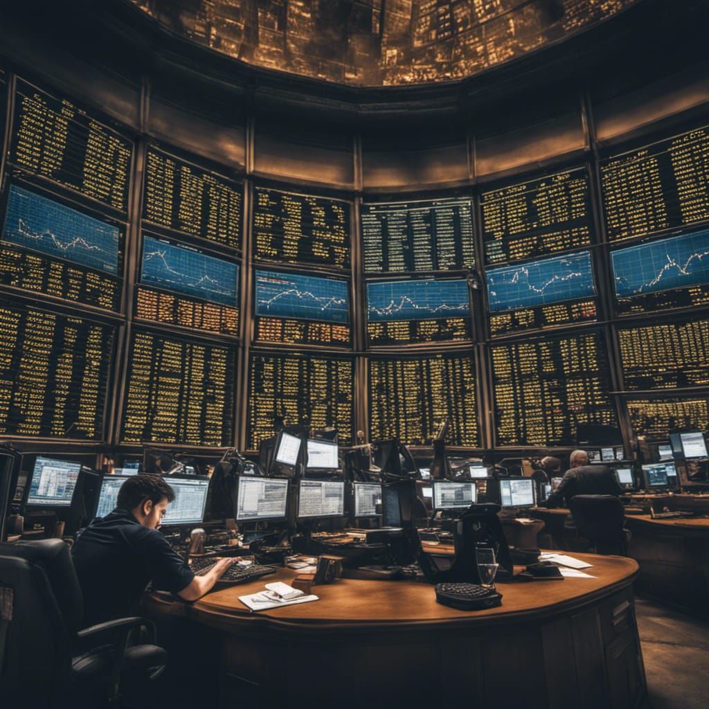 Stock Market Rising: Hyperrealistic Financial Scene