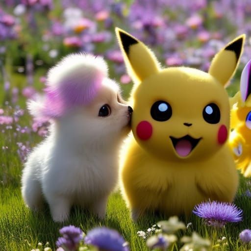 Pikachu and his new friend