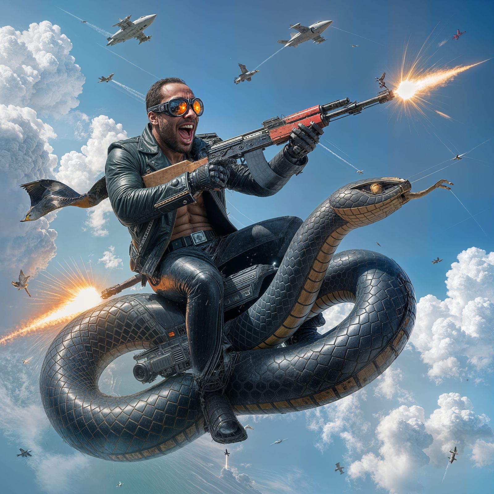 Eddie Murphy Rides Robotic Snake in Space