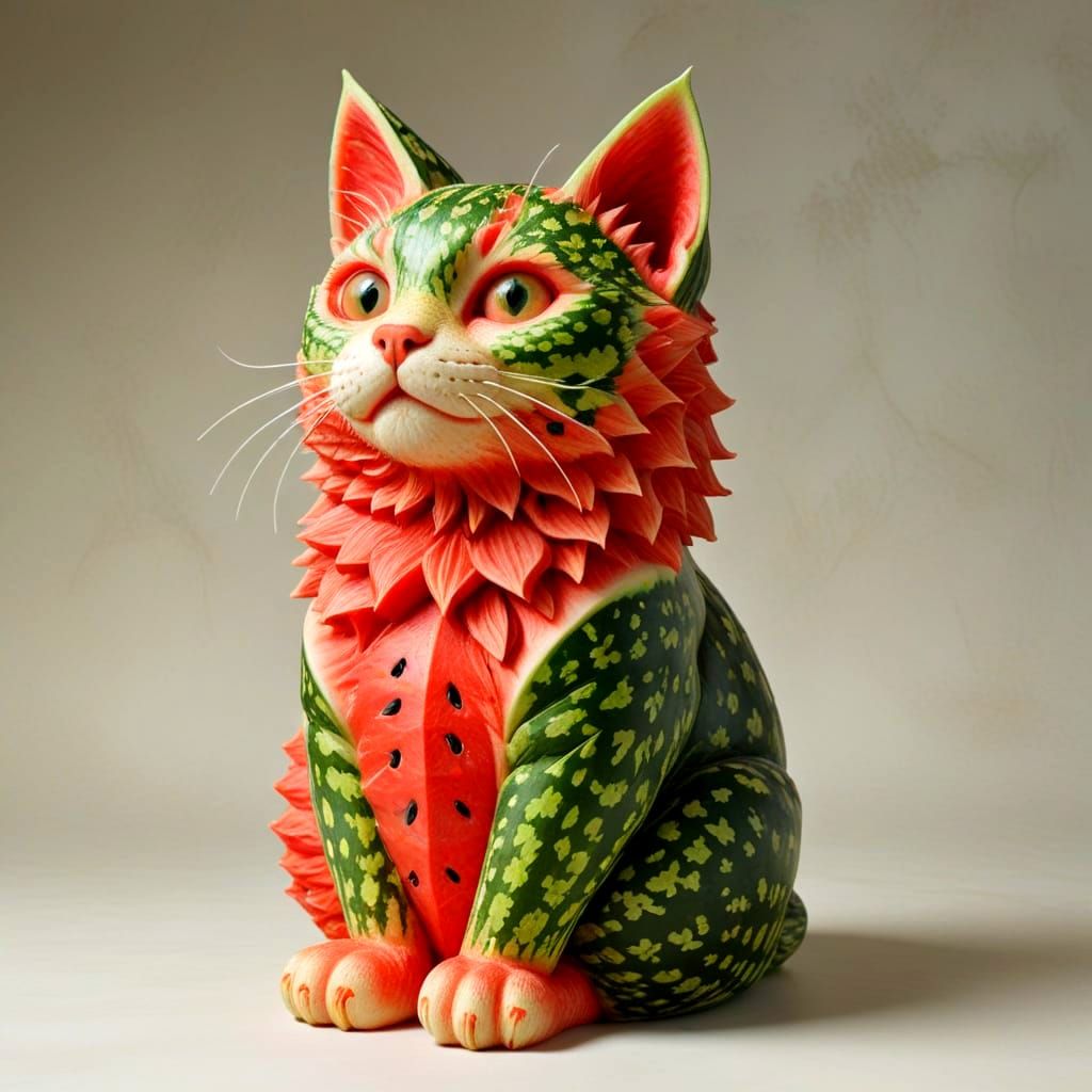 Watermelon Cat!