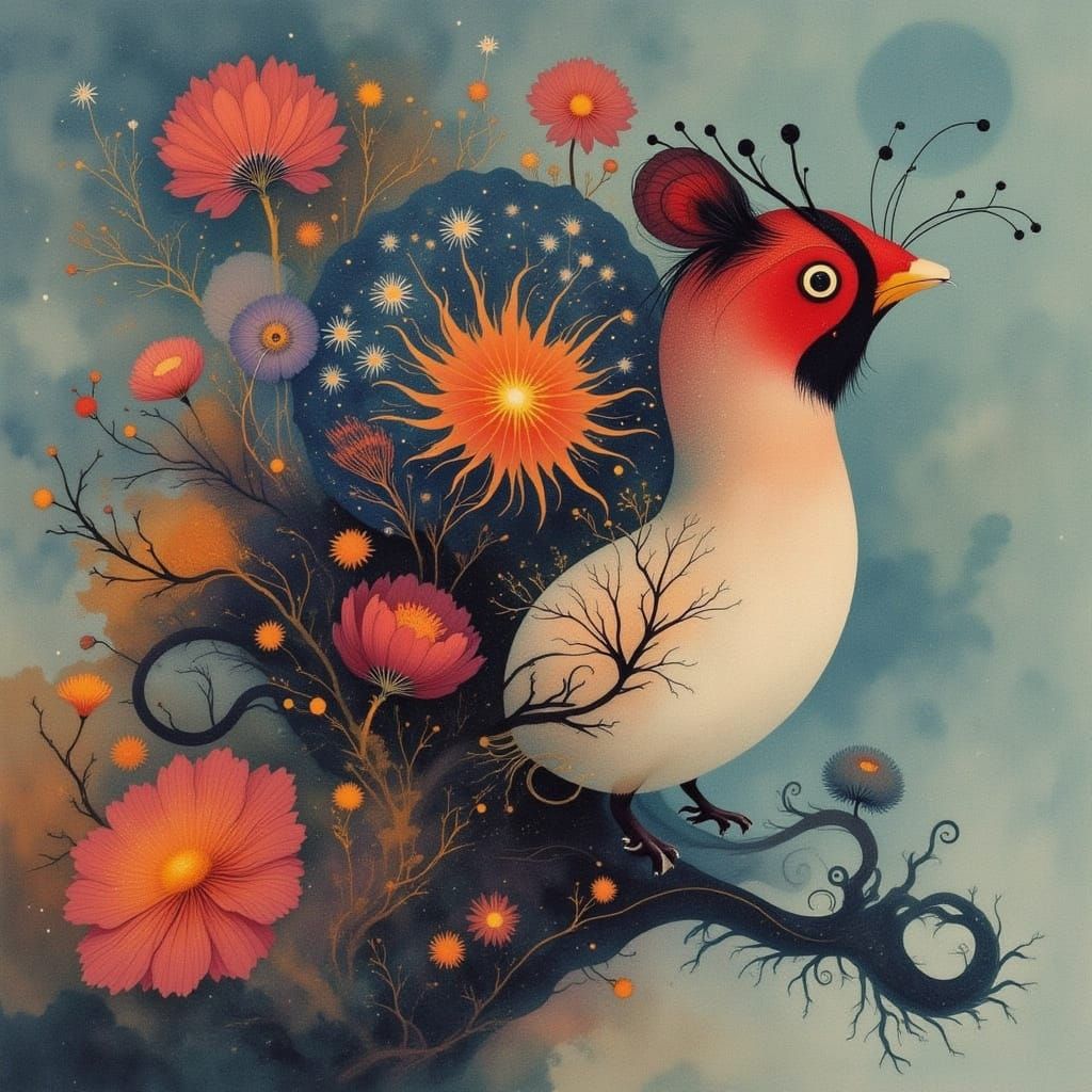 Luminous Watercolor Art in Cicada Song Style