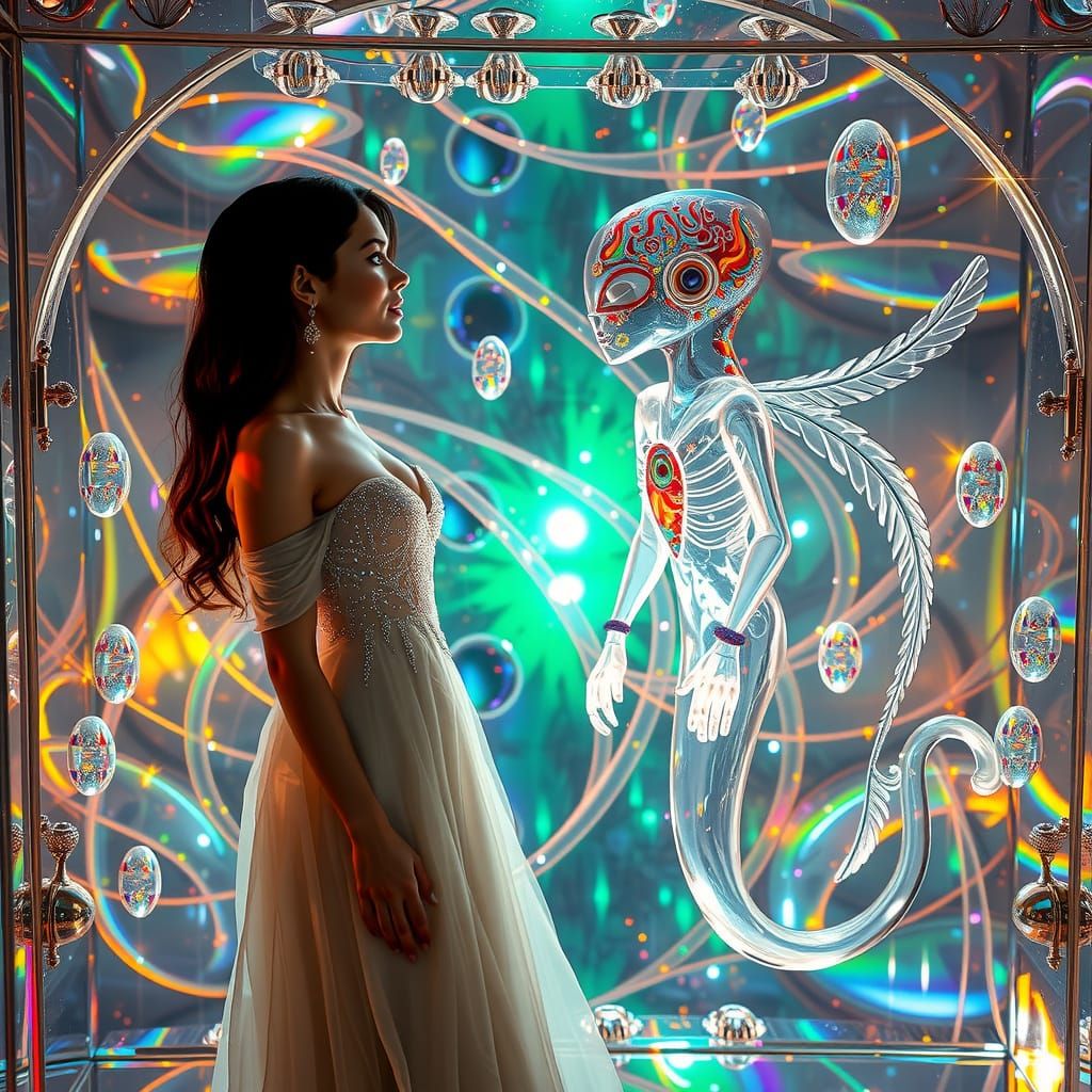 Mystical Encounter in a Kaleidoscopic Glass Labyrinth