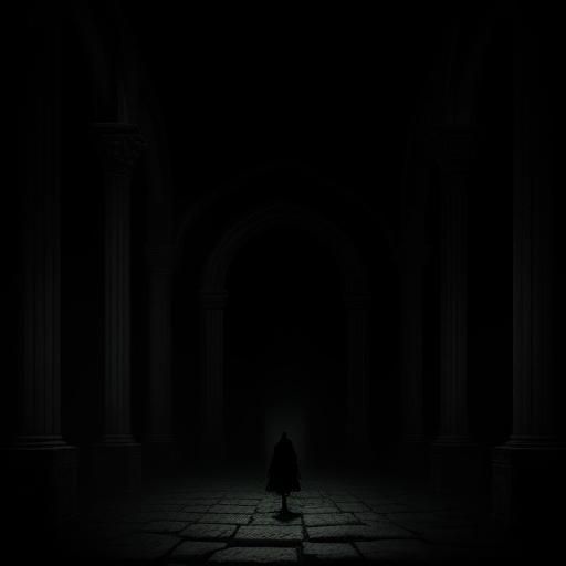 Liminal Figure in Gothic Horror Ambiance