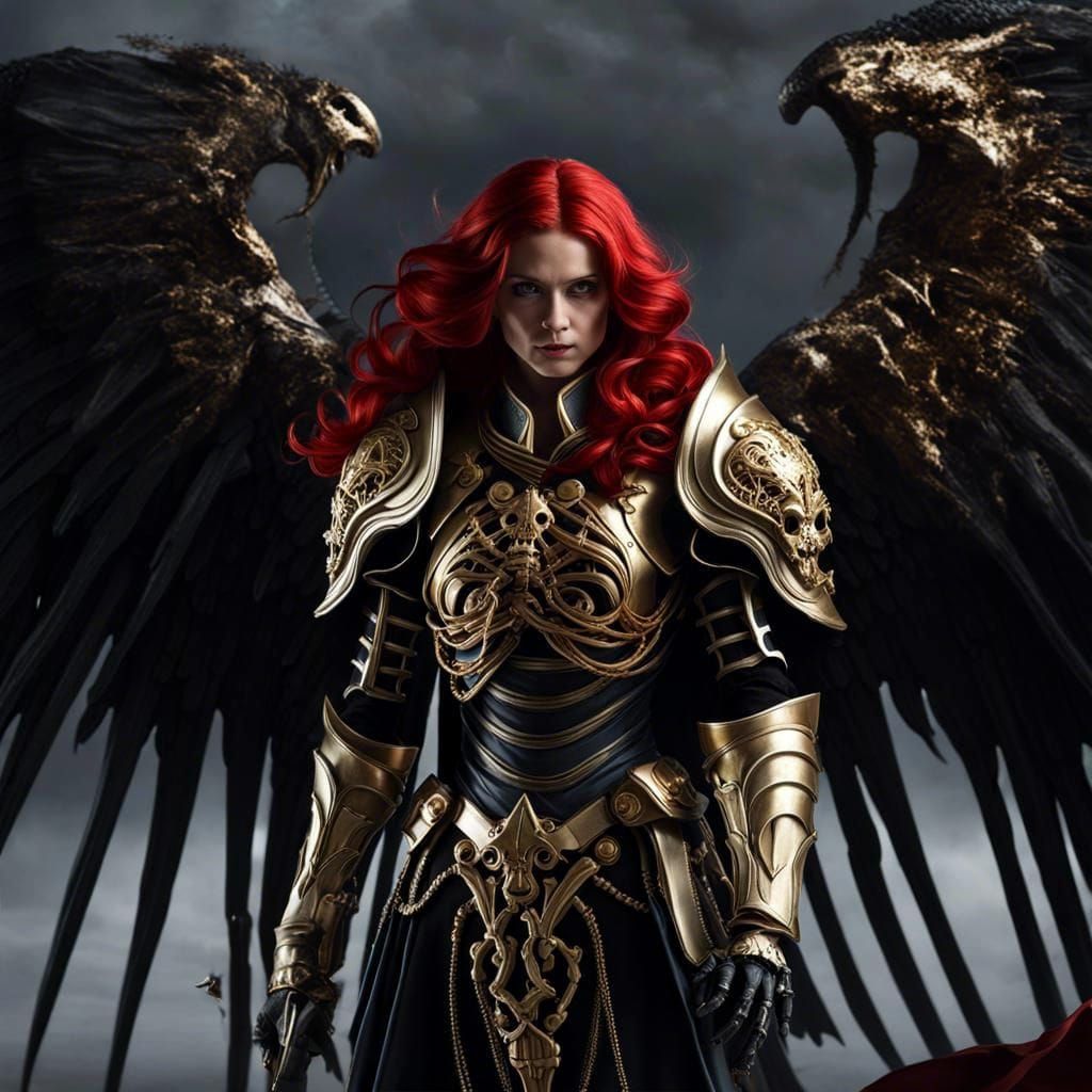 Fallen Angel with Bone Wings: Dark Fantasy Art