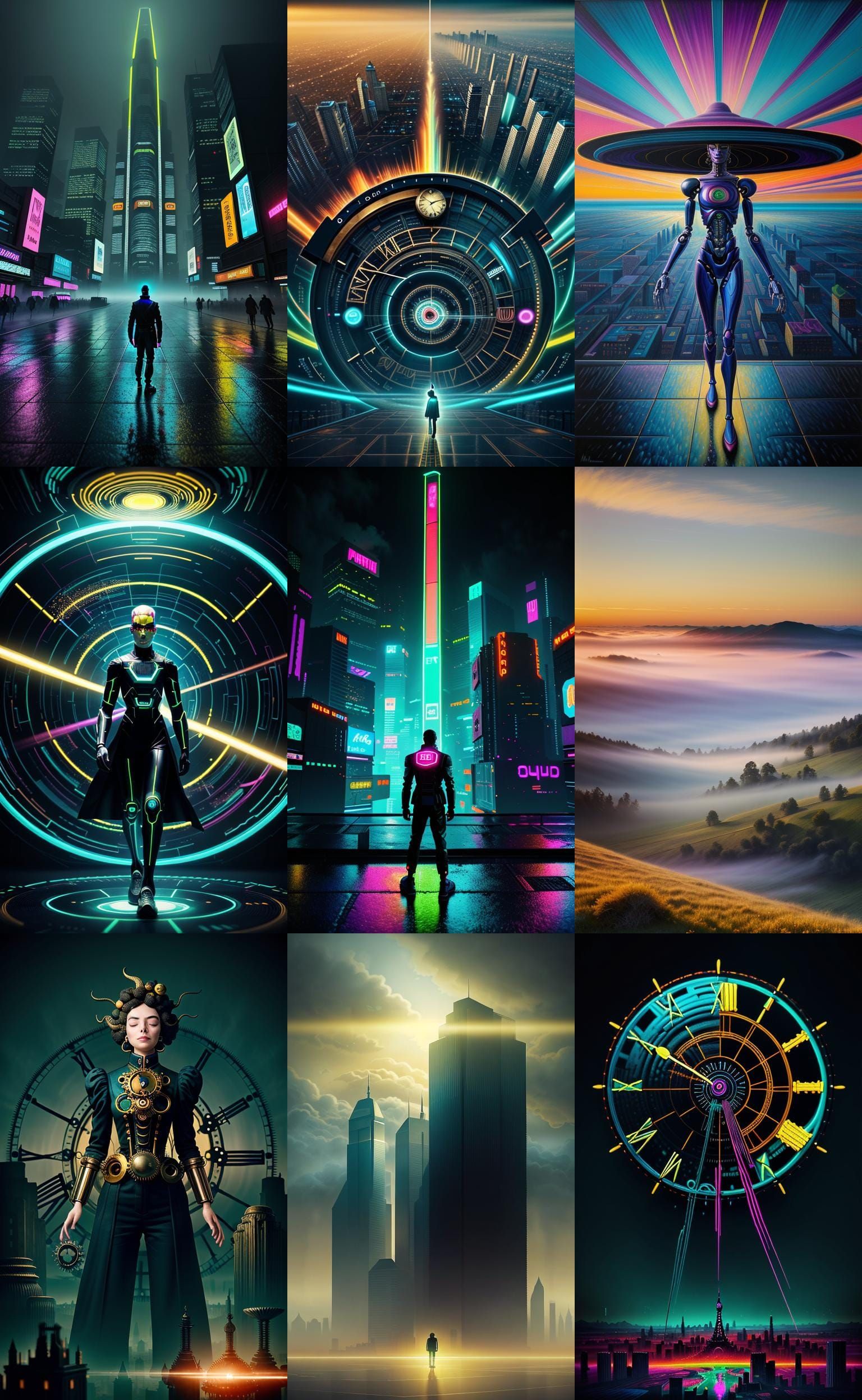 Abstract Time and Future in Digital Art