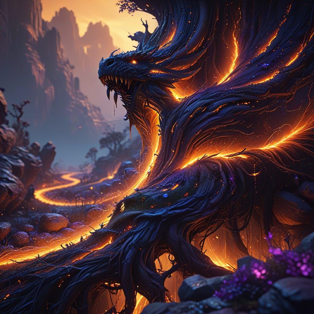 Fantastical Layered Threads in Digital Matte Painting