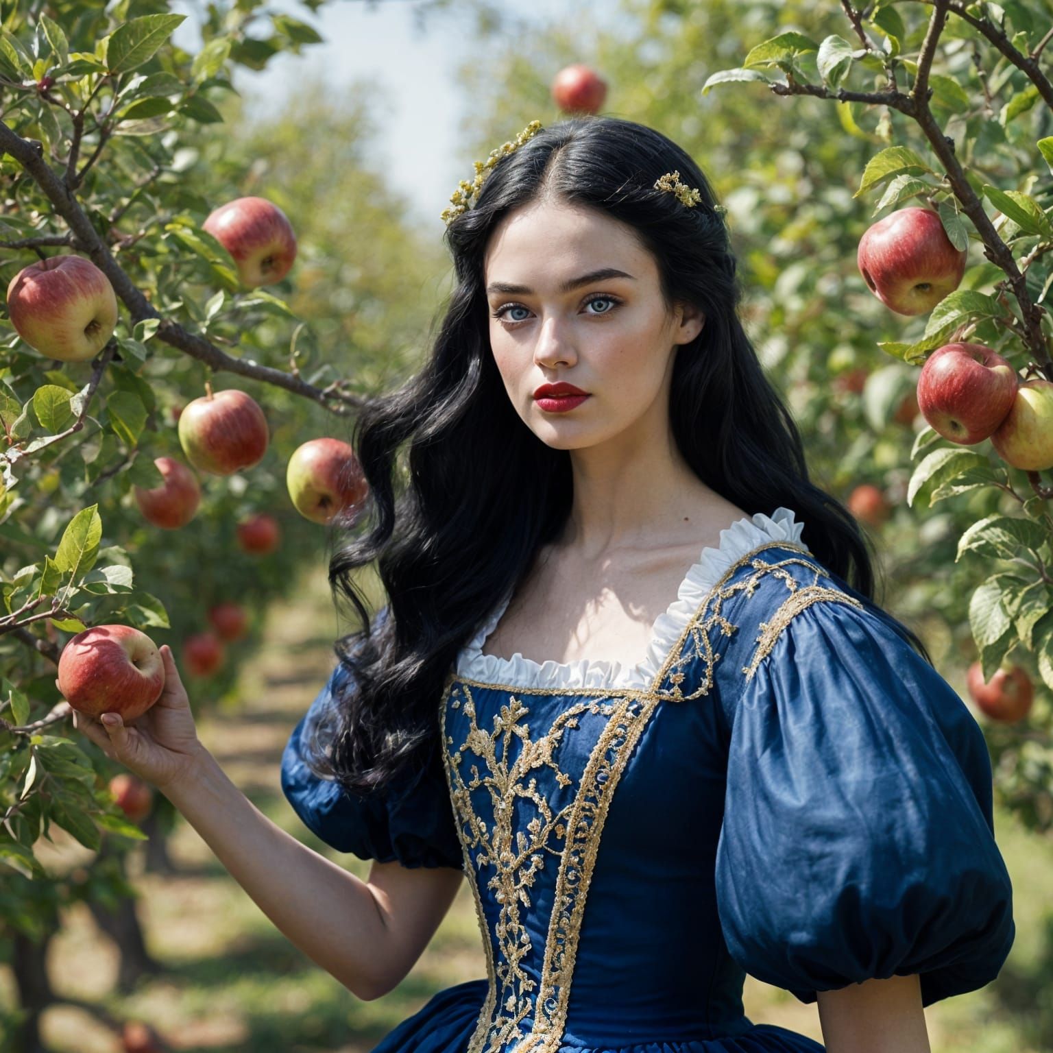 A young woman inspired by the classic tale of Snow White, wi...