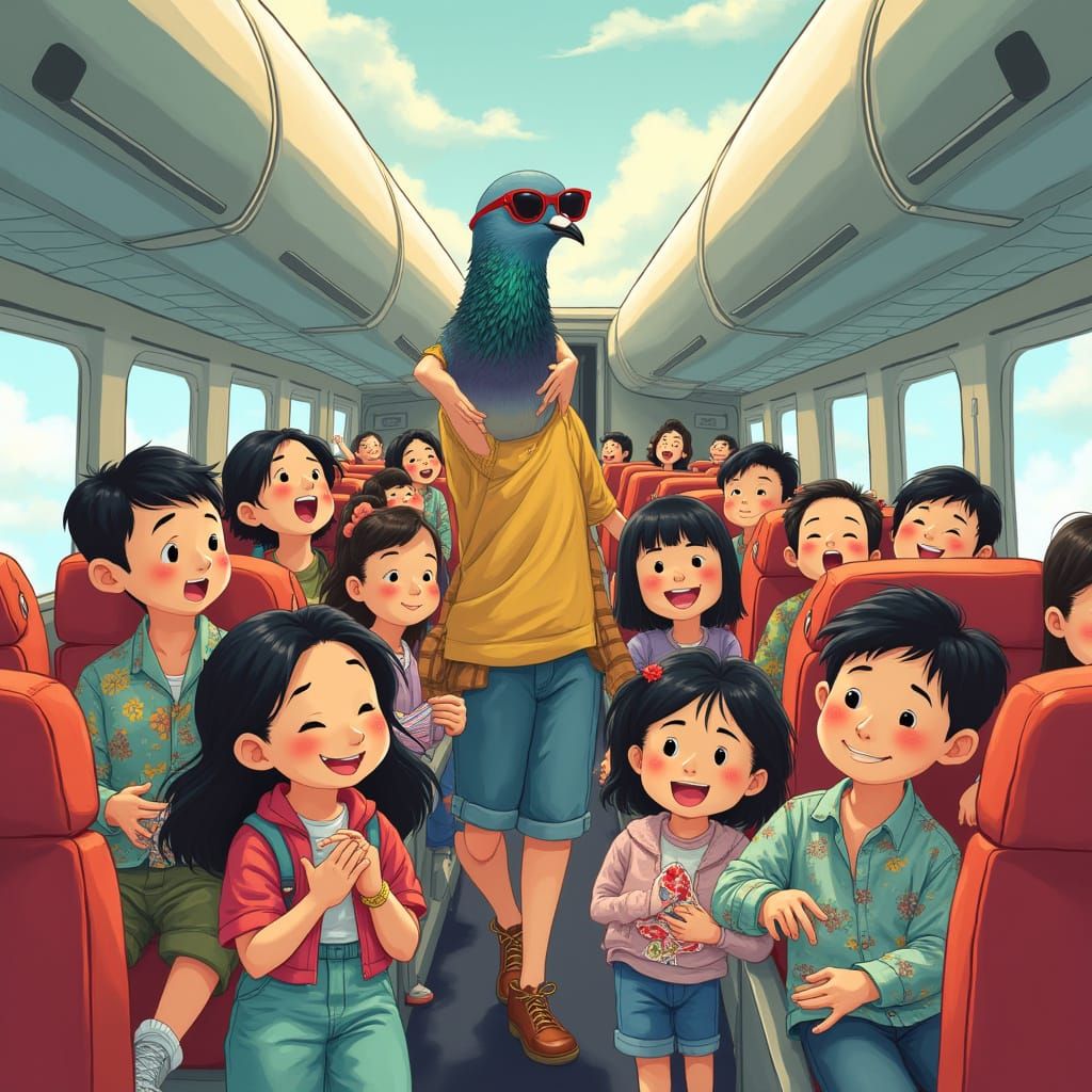 Family's Joyful Secret Tokyo Flight: Dreamworks-Inspired Art