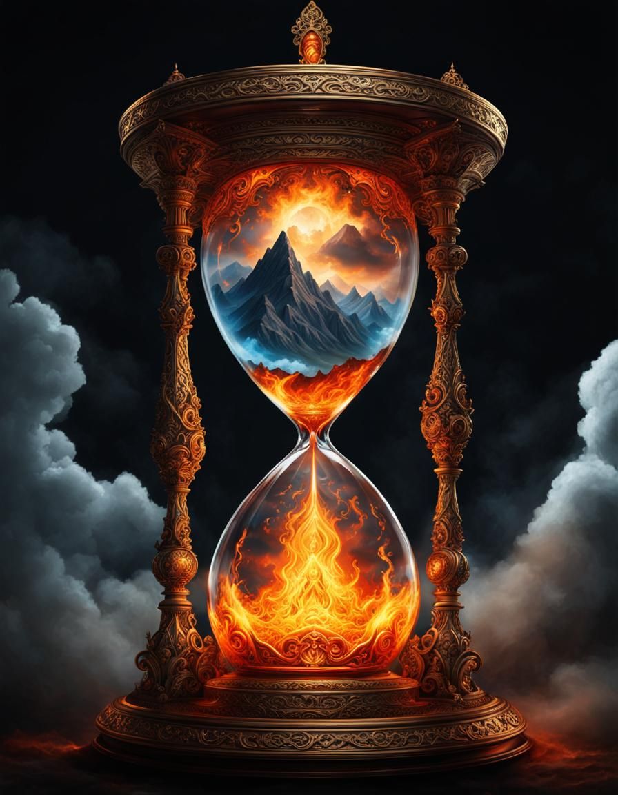 Hourglass: Heaven and Hell in Dreamy Digital Art