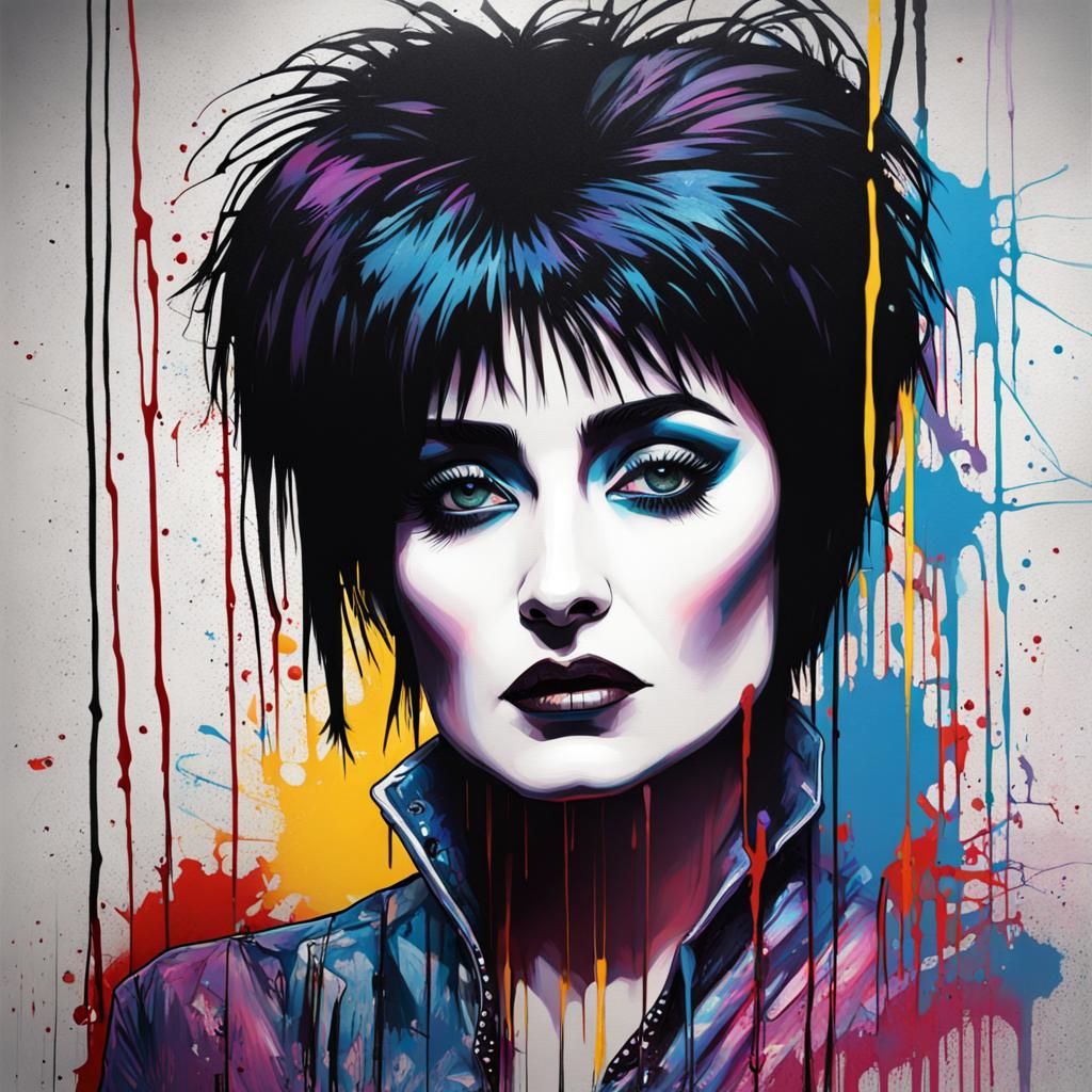 Siouxsie Sioux in Graffiti Splash Art