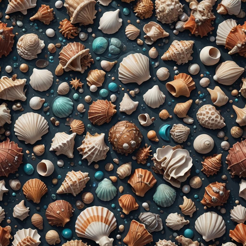 Seashell Melodies in Detailed Matte Painting