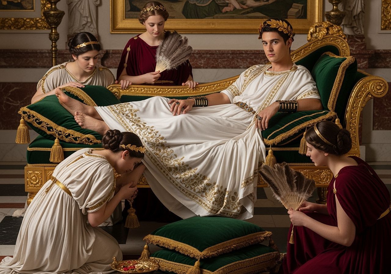 Young Emperor in Roman Palace, Neoclassical Style