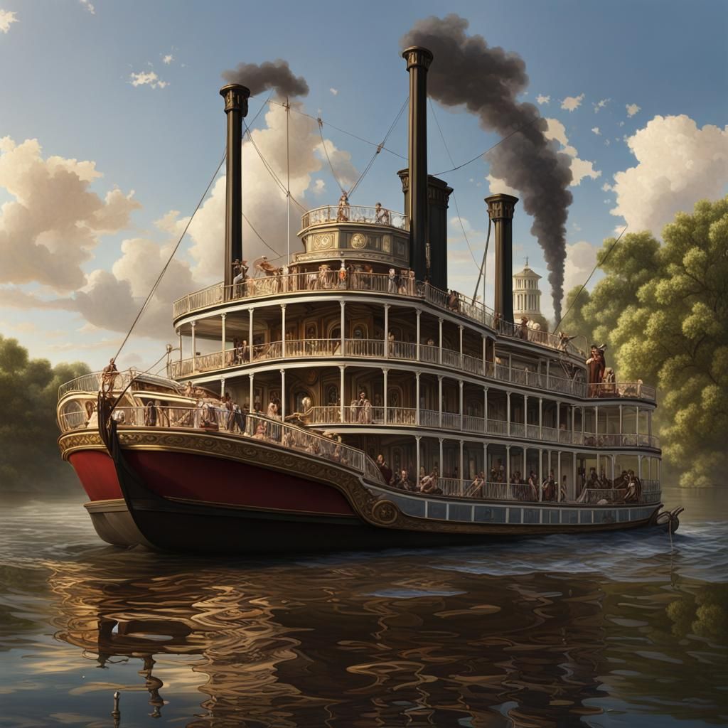 Paddlesteamer on the mississipi