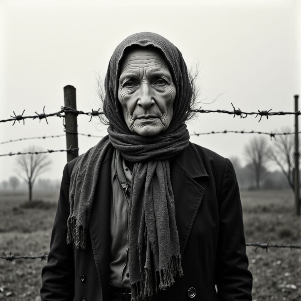 Portrait of an old Jewish woman; "Remember" (Photographic Portraits)
