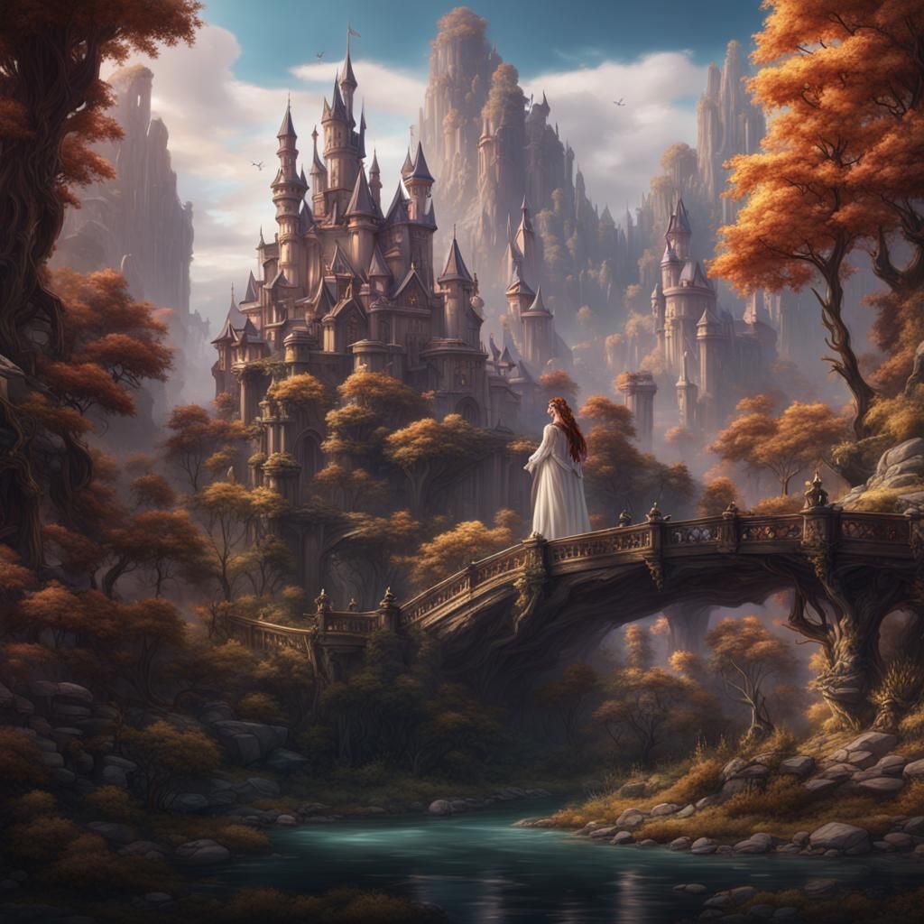 Detailed Fantasy Princess Matte Painting in 8K
