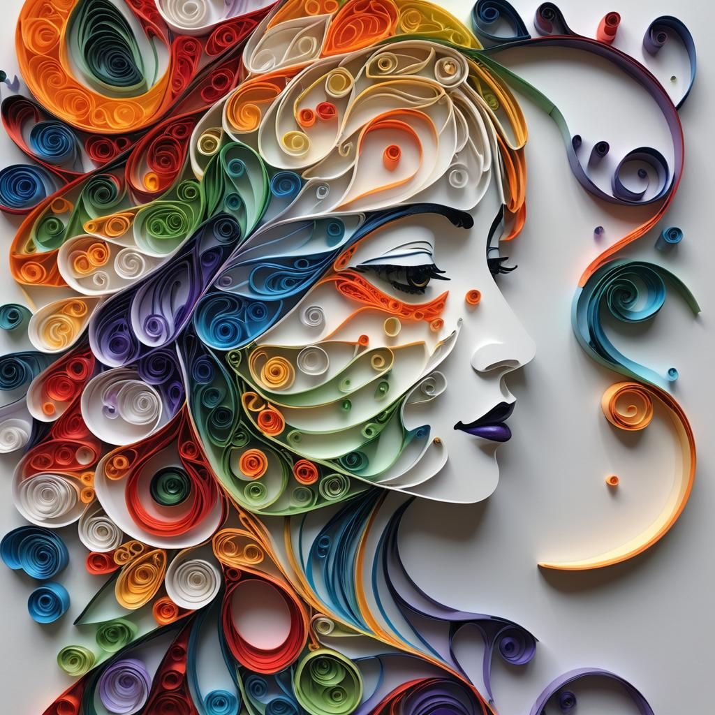 Op Art Mariposa with Paper Quilling